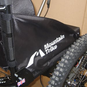 An image of the side guards of the Mountain Trike Wheelchair