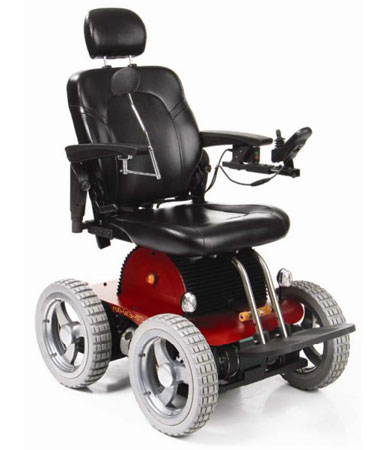 Right side view of the Viking 4x4 All Terrain Wheelchair, a well-priced mobility aid