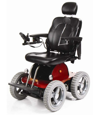 Left side view of the Viking 4x4 Wheelchair, a robust all-terrain mobility aid
