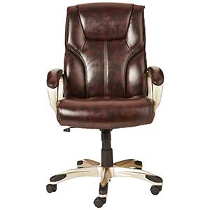 An Image of Amazon Basic High-Back Executive Chair: Front View