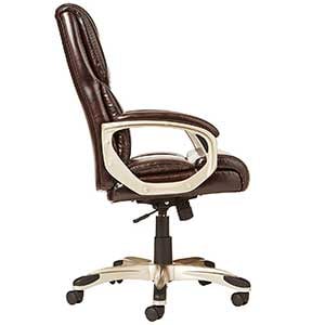 An Image of Amazon Basic High-Back Executive Chair: Left Side View