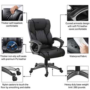 A Features Image View of Yamasoro Leather Office & Gaming Chair