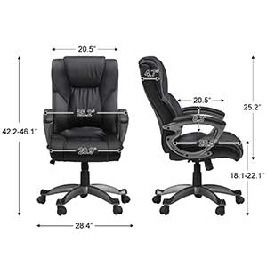 A Specification Image View of Yamasoro Leather Office & Gaming Chair