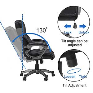 A Tilt Adjustment Image View of Yamasoro Leather Office & Gaming Chair