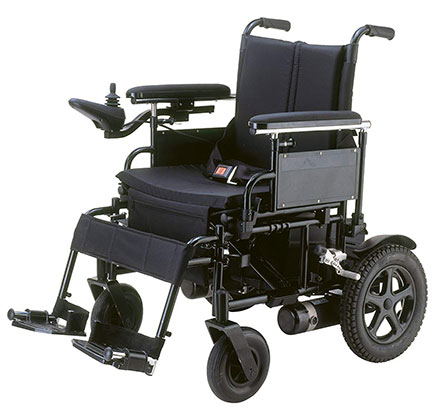 An Image of Left View of Best Lightweight Transport Wheelchair: Drive Medical Cirrus Plus Folding Power Wheelchair