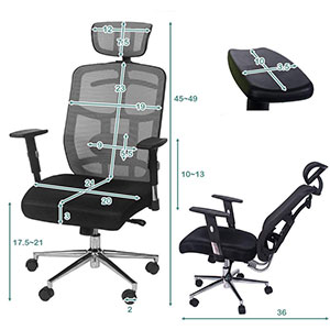 An Image of Topsky Mesh Ergonomic: Specification