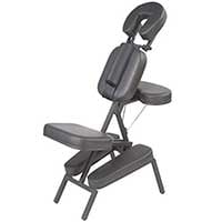 An image of the Master Massage Apollo in black upholstery, our third pick for the best professional portable massage chair