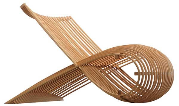 Newson Wooden Chair, made with looped strips of wood