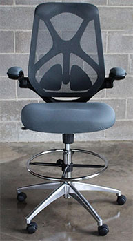 Frasch High Back Drafting Chair with foot ring