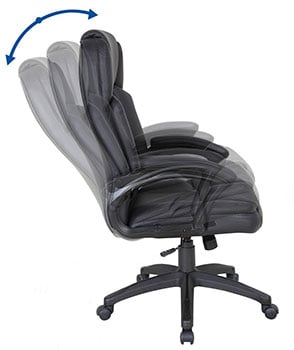 Tilt angle of the LCH Executive Office Chair which ranges from 90 to 110 degrees