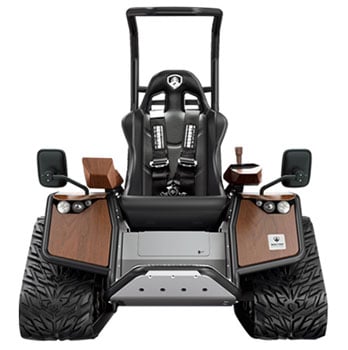 Front view of the Ziesel Off-Road Wheelchair