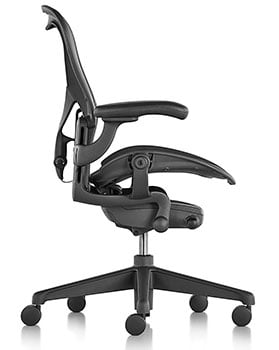 A Side View Image of Herman Miller Aeron Chair for Aeron vs Embody
