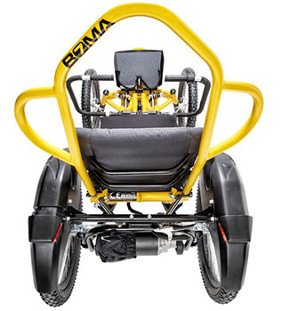 The Handlebar configuration of the Boma 7 Off Road Wheelchair