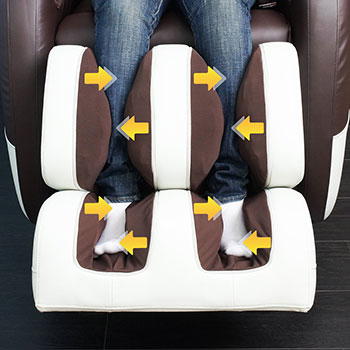 Heated Leg Massage Ports of the Kahuna Massage Chair LM-7000