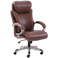 Dark Brown variant of the Serta Air Health and Wellness Leather Executive Office Chair
