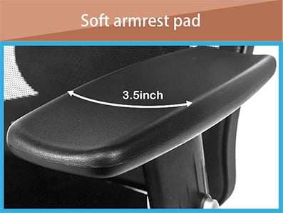 Soft Armrest Pad of TOPSKY Mesh Office Chair