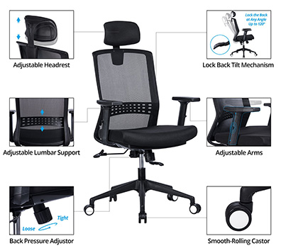 VANBOW Executive Office Chair: B07CP1JGMN Features