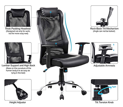 VANBOW Executive Office Chair: B07D6H6V88 Features