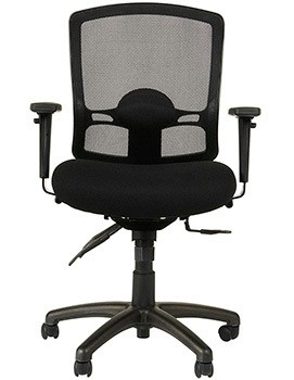 Front view of the Alera Etros Series Petite Mid-Back Multifunction Mesh Chair