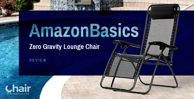 Amazon Basics Zero Gravity Lounge Chair by the poolside