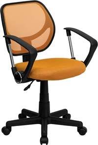 A smaller image of Aurora Petite Office Chair in Orange
