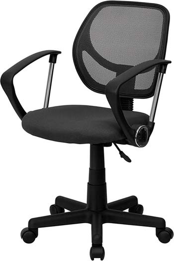 A larger image of Aurora Petite Mesh Office Chair in Gray