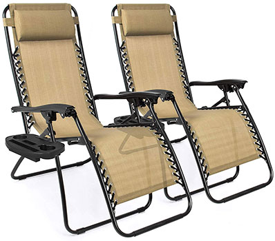 Set of 2 of Best Choice Zero Gravity Lounge Patio Chair