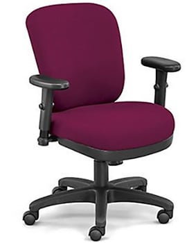 Left View of Compact Fabric Chair, By Officient