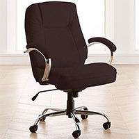Brown variant of the BrylaneHome Extra Wide Woman’s Office Chair