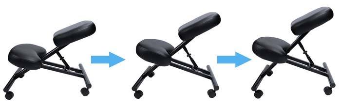 An image of Devoko Kneeling Chair showing different recline position