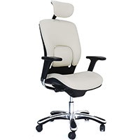Cream White variant of the GM Seating Ergolux Executive Chair