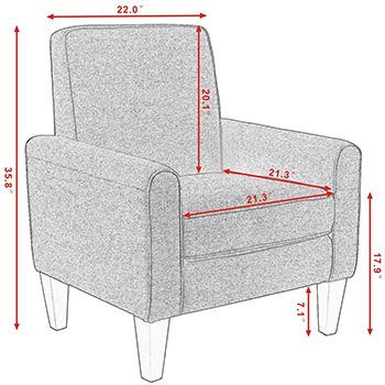 Specification of Giantex Modern Accent Armchair