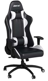 A smaller image of Merax High Back Racing Gaming Chair in White