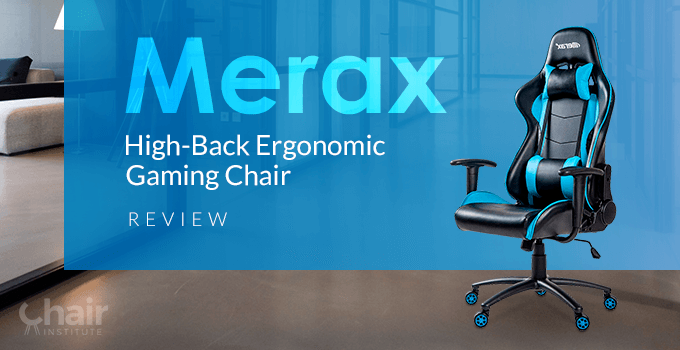 Merax High-Back Ergonomic Gaming Chair in a modern living room