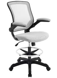 A smaller image of Modway Veer Drafting Chair in Gray color.