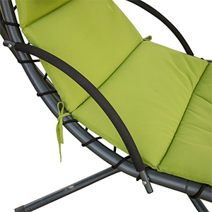 Comfort Arc Armrests of PatioPost Outdoor Hanging Chaise Lounger