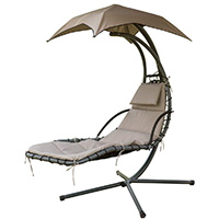 Light Brown Variant of PatioPost Outdoor Hanging Chaise Lounger
