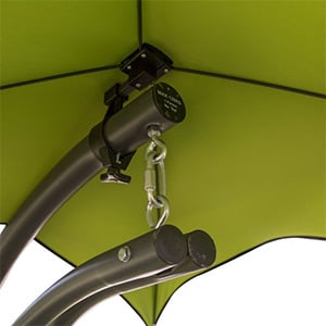 Removable Umbrella of PatioPost Outdoor Hanging Chaise Lounger