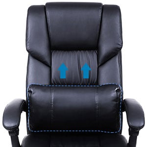 SONGMICS Thick Executive Office Chair: Adjustable Lumbar Support