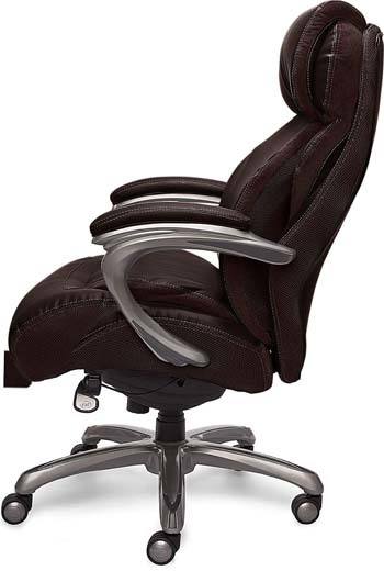 A side image of Serta Smart Layers Big and Tall Executive Chair in Brown