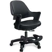 Piano Black Leather Variant of SitRite Ergonomic Office Kids Chair