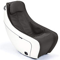 Burnt Coffee variant of Synca Circ Massage Chair, with burnt coffee black seat and white frame