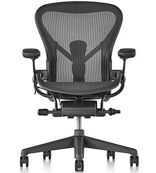 Front Image View of Herman Miller Aeron Office Chair