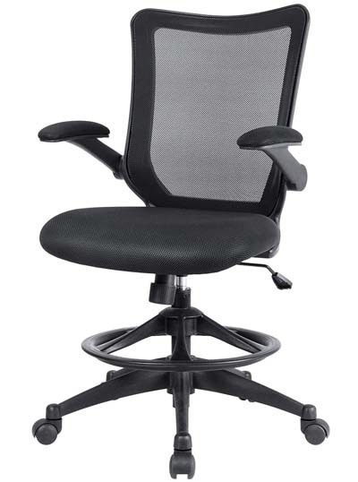 A larger image of Devoko Drafting Chair in Black