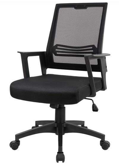 A larger image of Devoko Mid-Back Desk Chair in Black