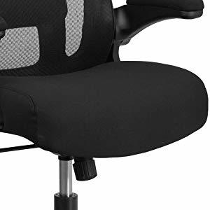 Comfortabe padded seat of the Flash Furniture Hercules Mesh Executive Office Chair