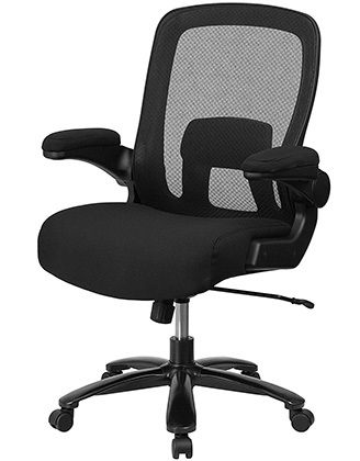 Left side view of the Flash Furniture Hercules Mesh Executive Office Chair
