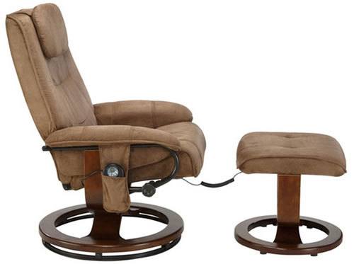 Left Side View of Relaxzen Deluxe Leisure Recliner Chair  with Ottoman