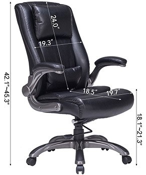 Specification Stats of Viva High Back Bonded Leather Exec. Chair