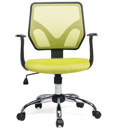 Viva Office Chair Review Lime Green Midback Front View - Chair Institute